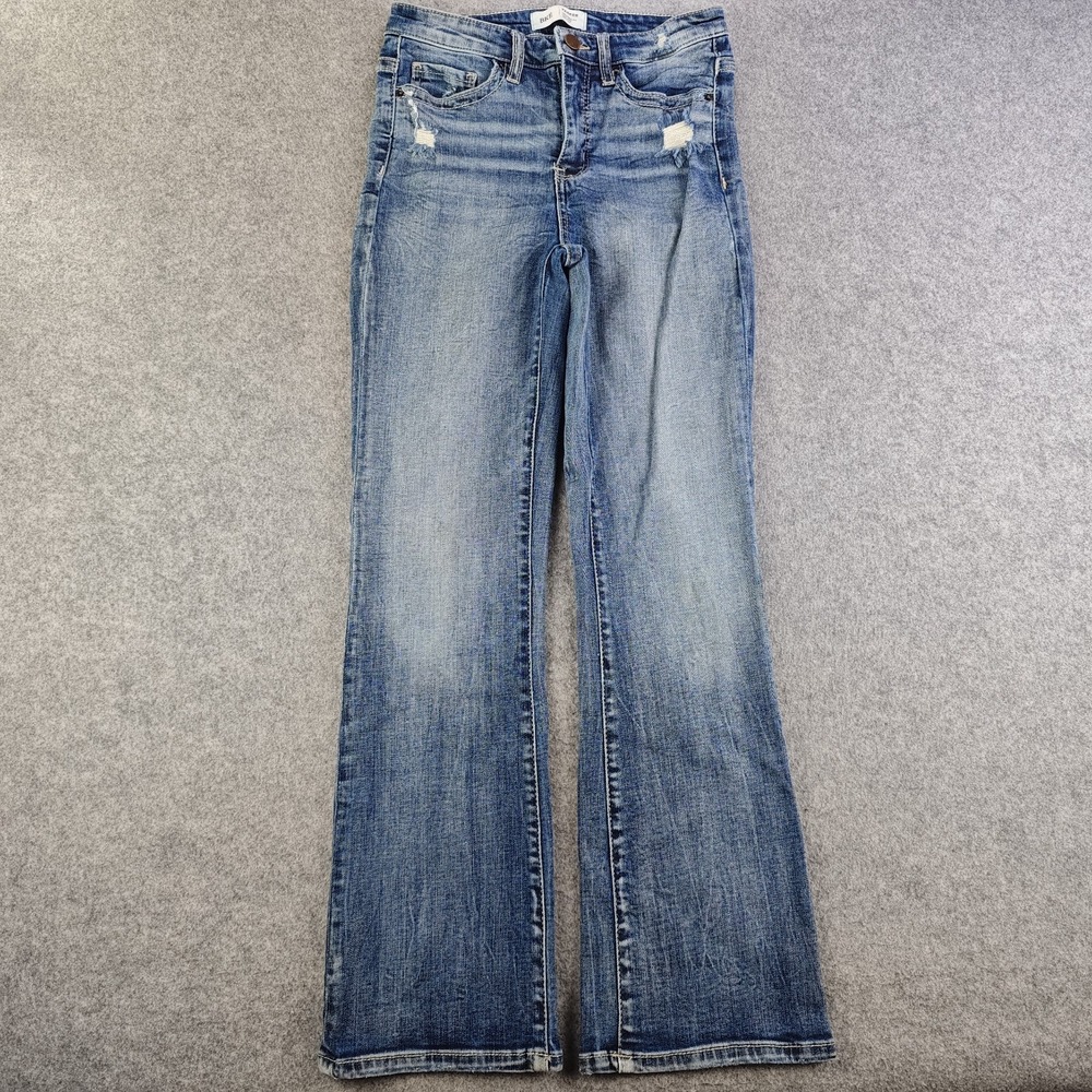 Bke Parker Jeans Women's 26x29.5 Universal Fit High Rise Bootcut Blue Distressed